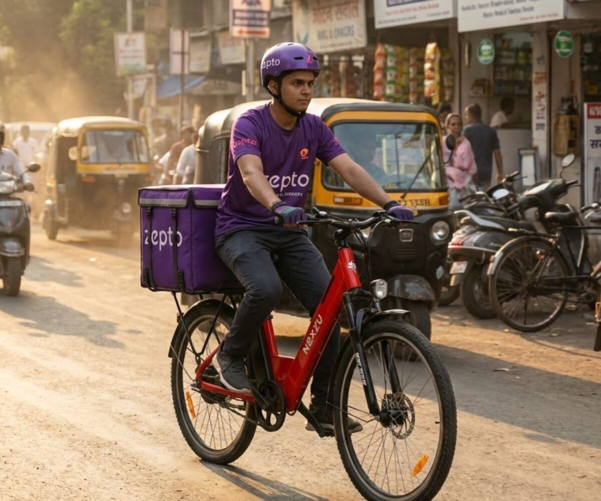 Roadlark Cargo electric cargo cycle on the road